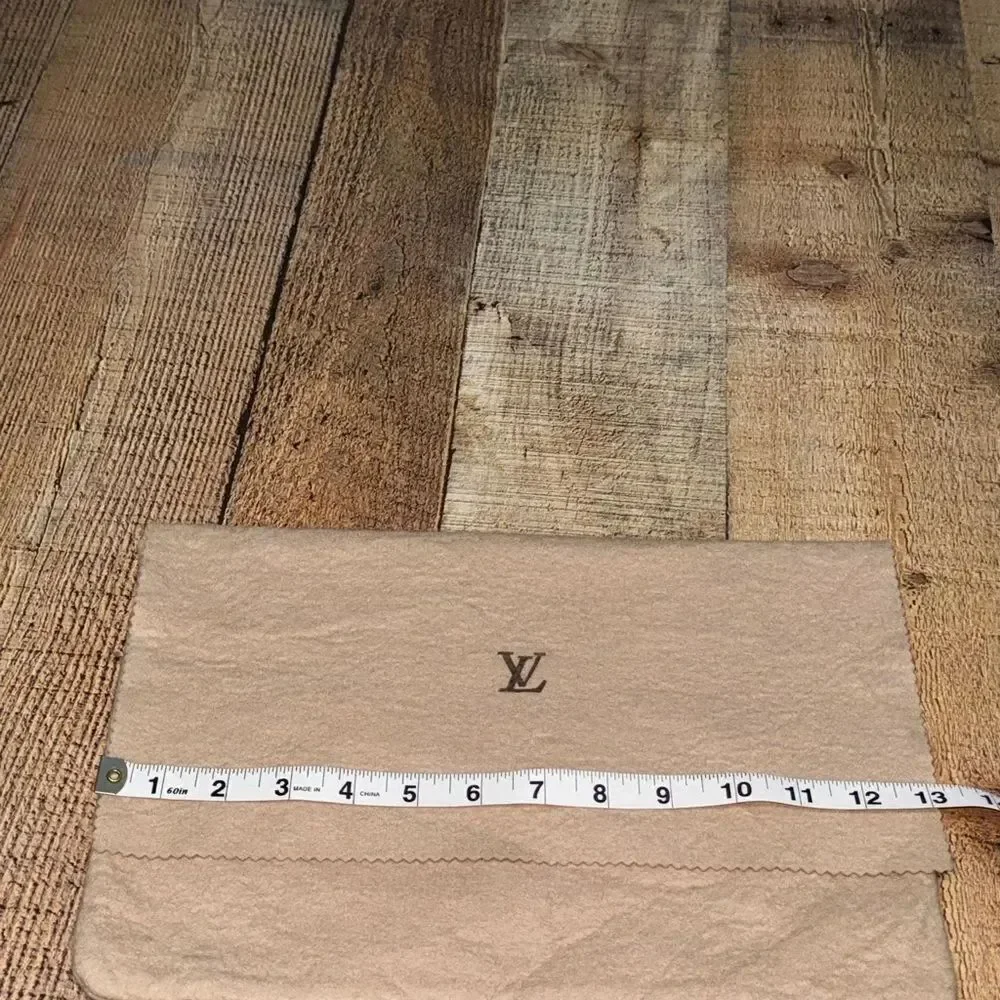 Vintage and Rare Authentic Louis Vuitton Medium Fold Over Dust Bag Beige